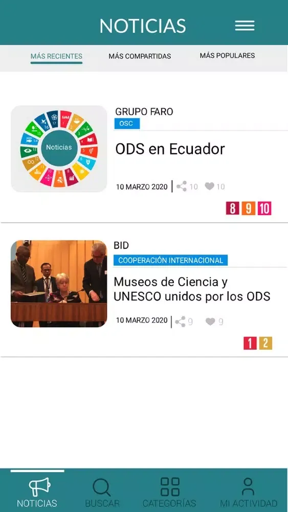 Ảnh chụp màn hình của Ruta ODS Ecuador