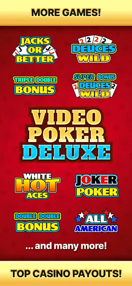 Capturas de tela do Video Poker Deluxe