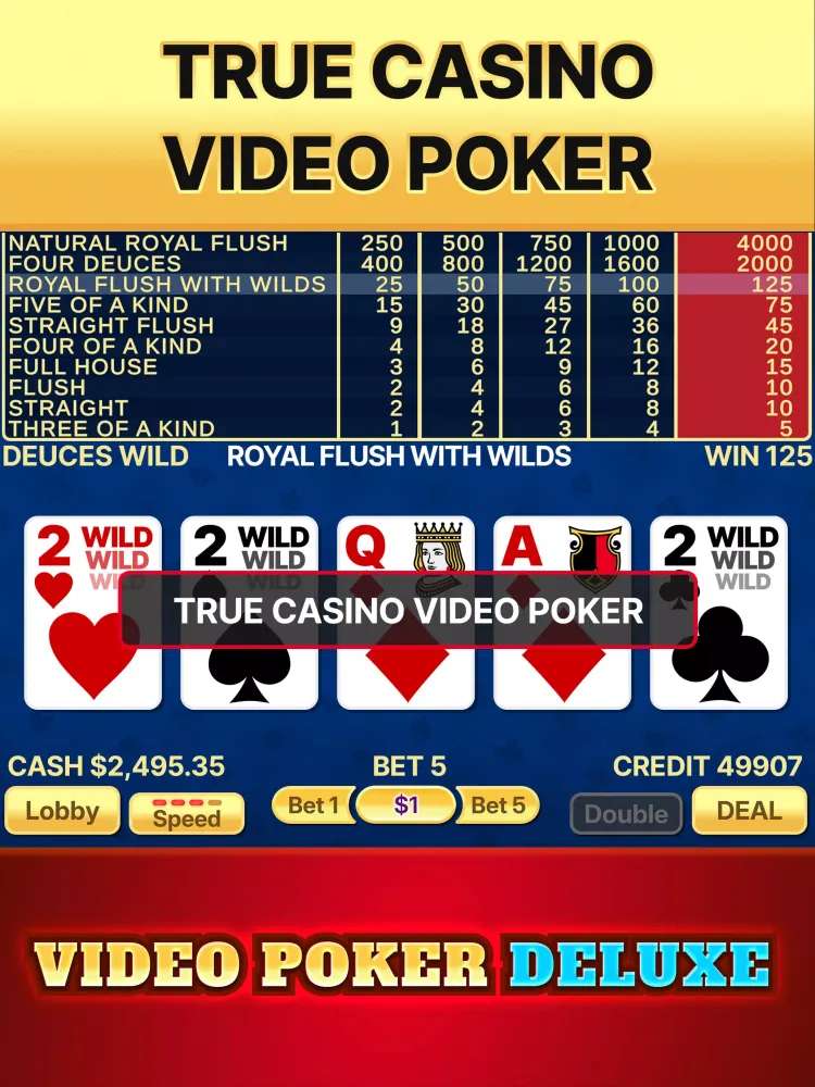 Capturas de tela do Video Poker Deluxe