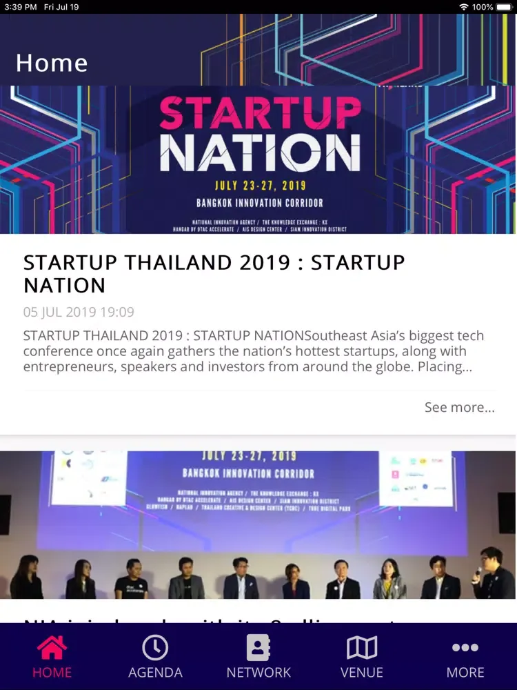 Startup Thailand 2019 iPad  سکرین شاٹس