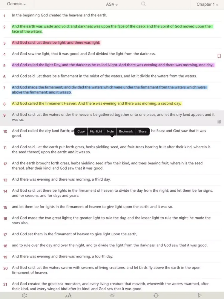 Screenshot di ASV Bible(Holy Bible ASV + Chinese Union Version) iPad 