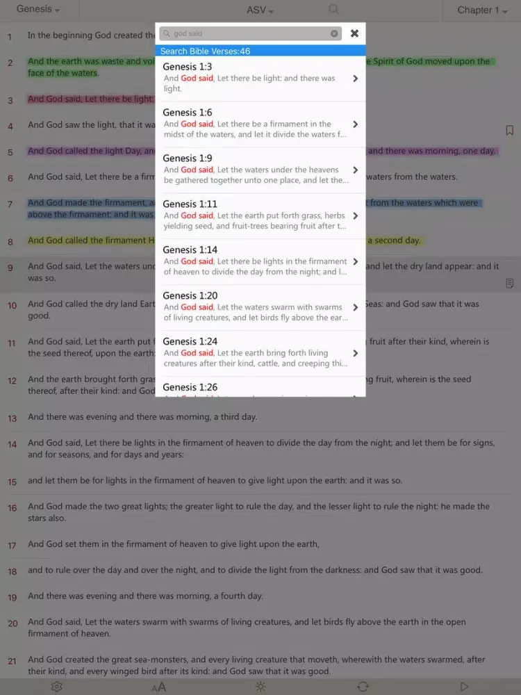Screenshot di ASV Bible(Holy Bible ASV + Chinese Union Version) iPad 