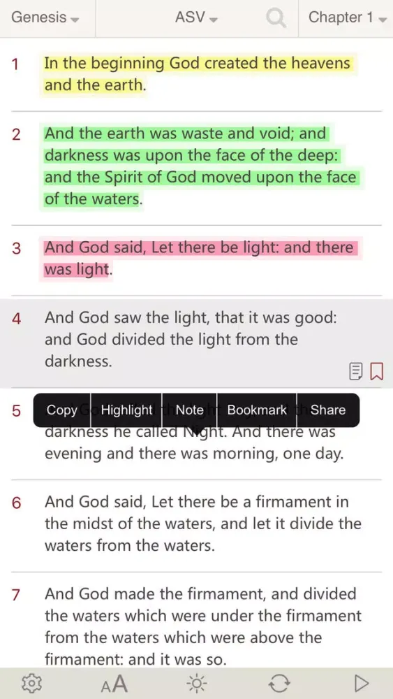 Screenshot di ASV Bible(Holy Bible ASV + Chinese Union Version)