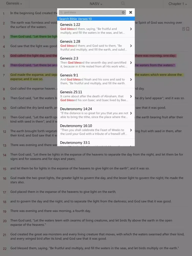 NASV Bible(Holy Bible NASV+Chinese Union Version) iPad  Ekran Görüntüleri