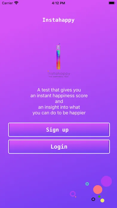 Zrzuty ekranu Instahappy The Happiness Test