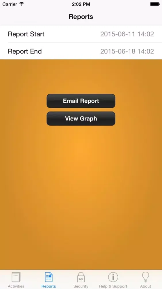 Activity Diary Screenshots