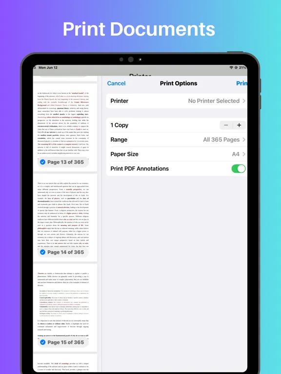 تصاویر Printer App: Scan PDF, Print iPad 