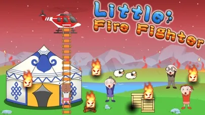 Tangkapan layar Little Firefighter rescue game