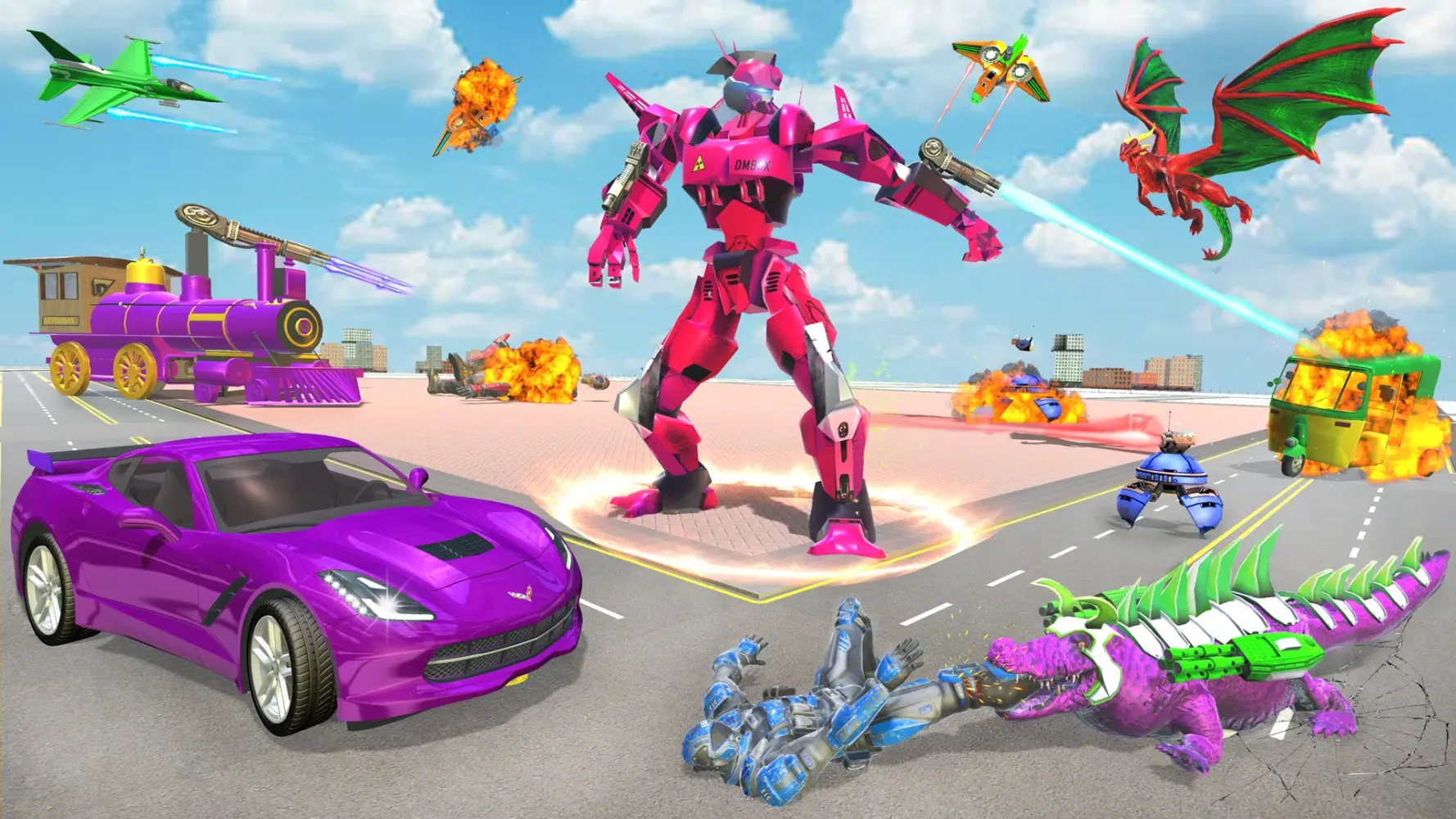 Crocodile Robot Car Games 3d Screenshots