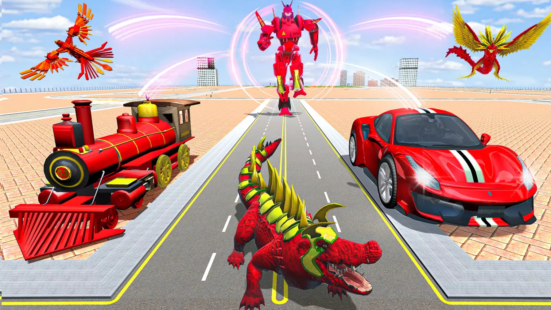 Crocodile Robot Car Games 3d Screenshots