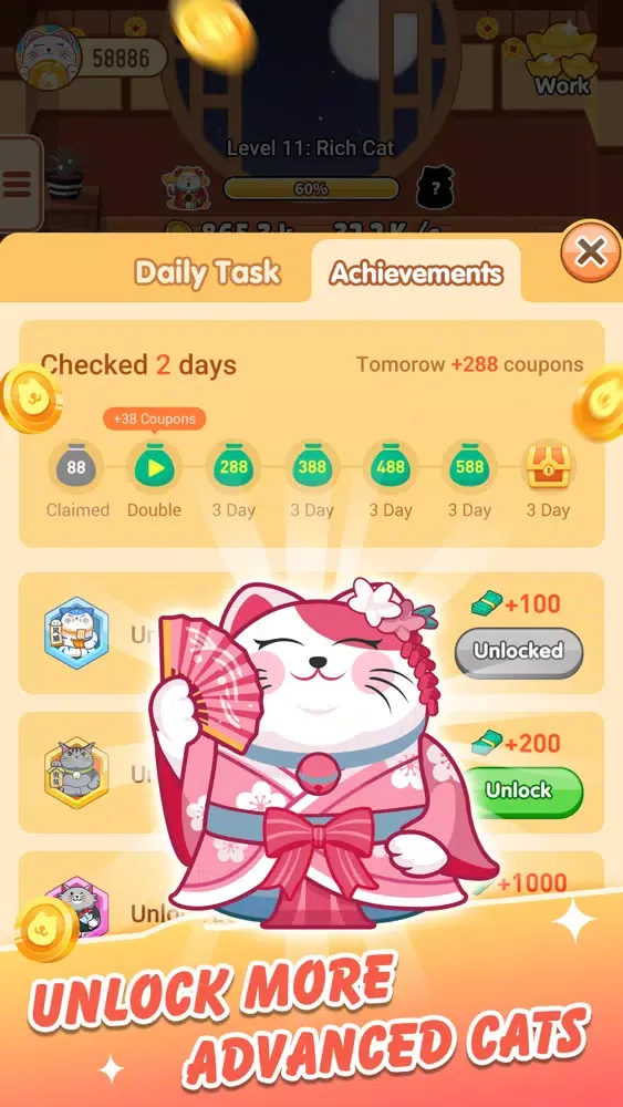 Capturas de tela do My Lucky Cat - Attract wealth