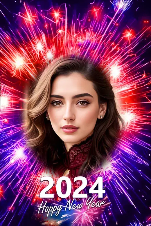 Capturas de tela do New Year Photo Frame 2025
