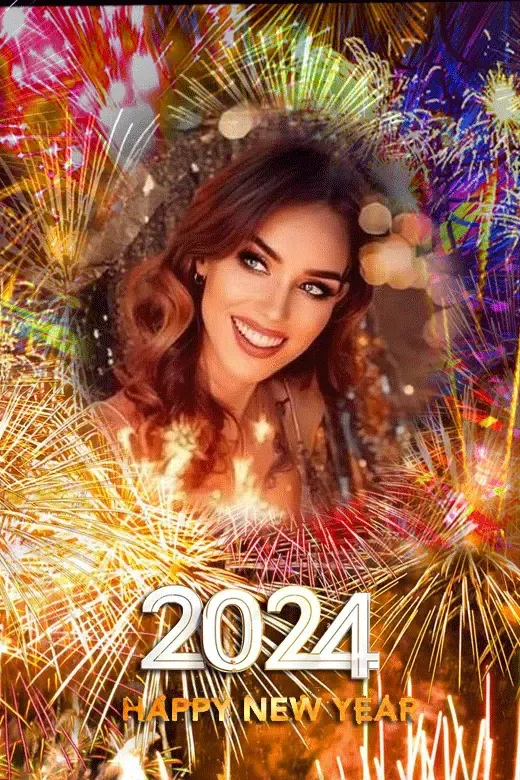 Capturas de tela do New Year Photo Frame 2025