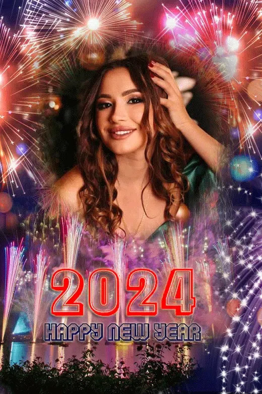 Capturas de tela do New Year Photo Frame 2025