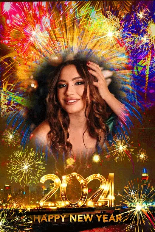Capturas de tela do New Year Photo Frame 2025