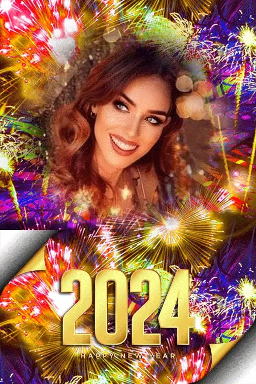 Capturas de tela do New Year Photo Frame 2025