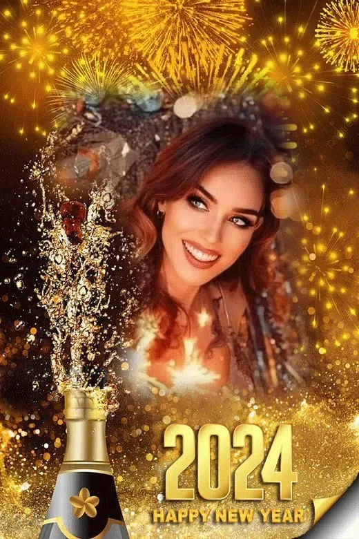 Capturas de tela do New Year Photo Frame 2025