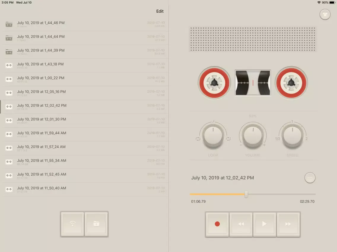Capturas de tela do Voice Recorder, Recording App iPad 