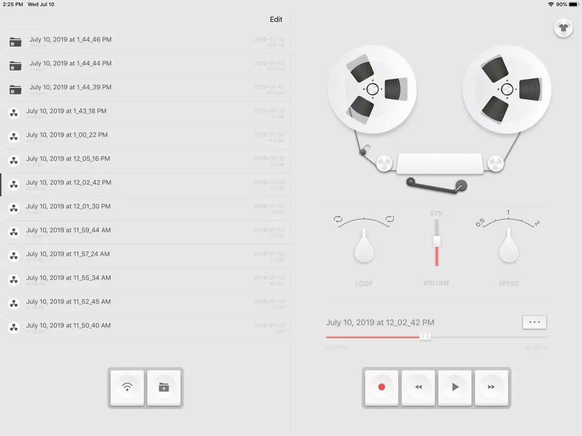 Capturas de tela do Voice Recorder, Recording App iPad 