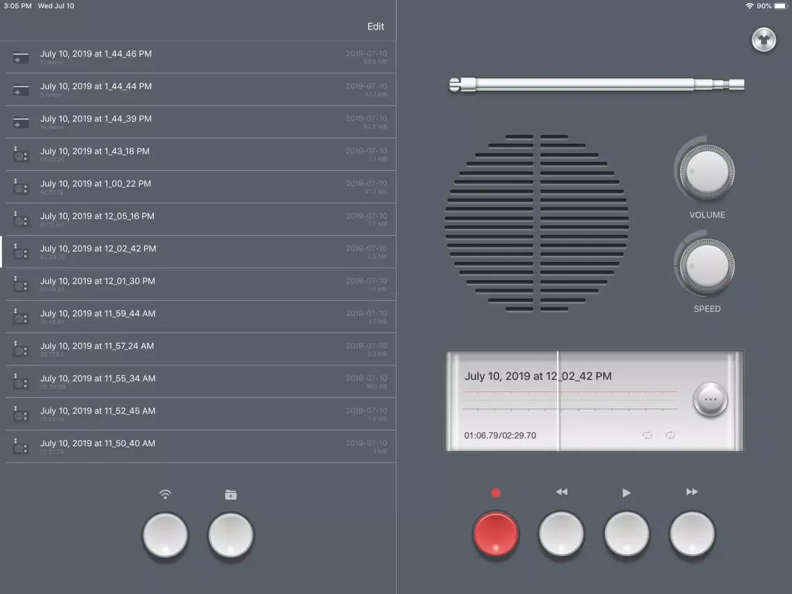 Capturas de tela do Voice Recorder, Recording App iPad 
