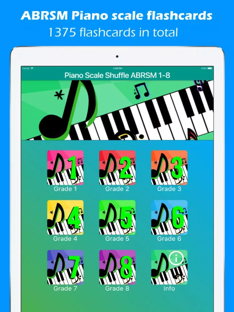 Piano Scale Shuffle ABRSM 1-8 iPad  Screenshots