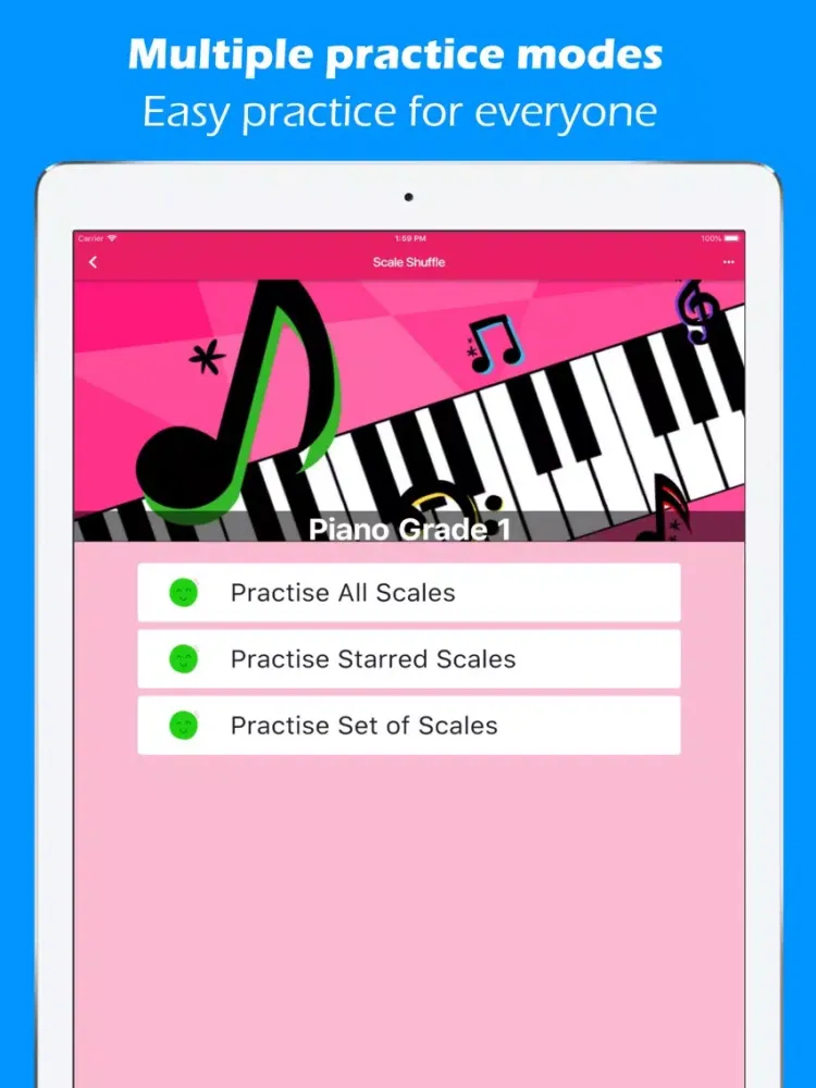 Piano Scale Shuffle ABRSM 1-8 iPad  Screenshots