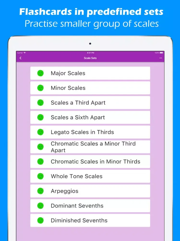 Piano Scale Shuffle ABRSM 1-8 iPad  Screenshots