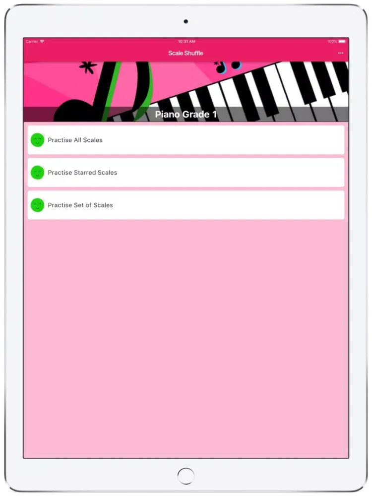Capturas de pantalla de Scale Shuffle ABRSM Piano 1 iPad 