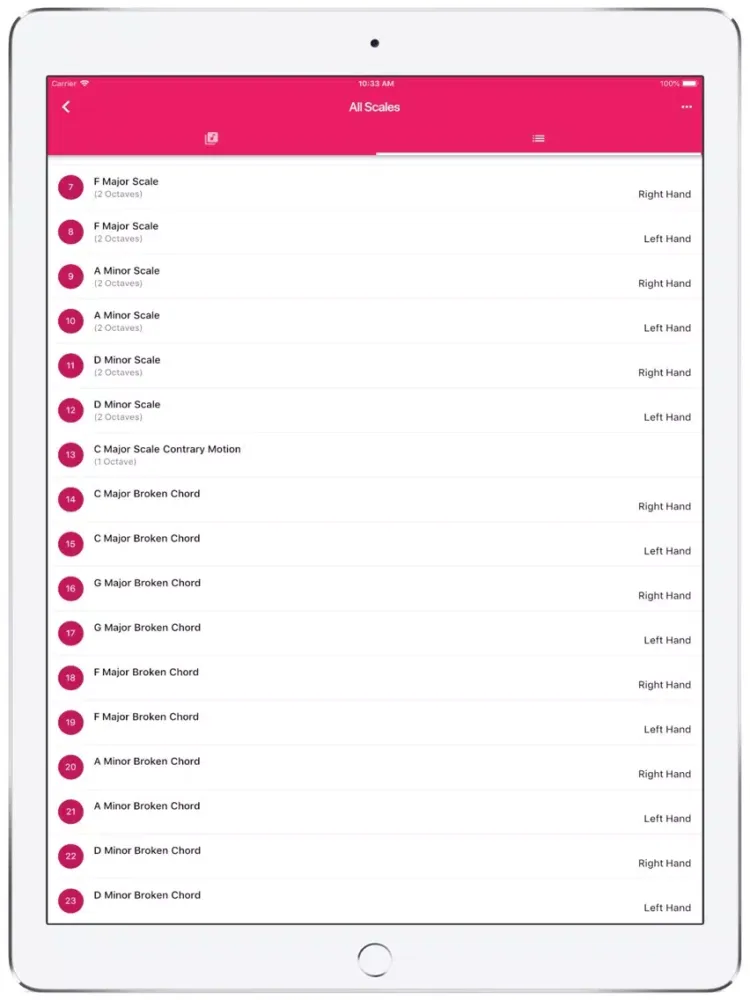 Capturas de pantalla de Scale Shuffle ABRSM Piano 1 iPad 