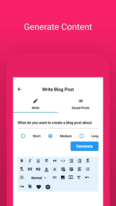 Zrzuty ekranu WriterAI: Content Writer