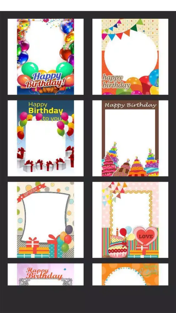 Zrzuty ekranu New Happy Birthday Frames