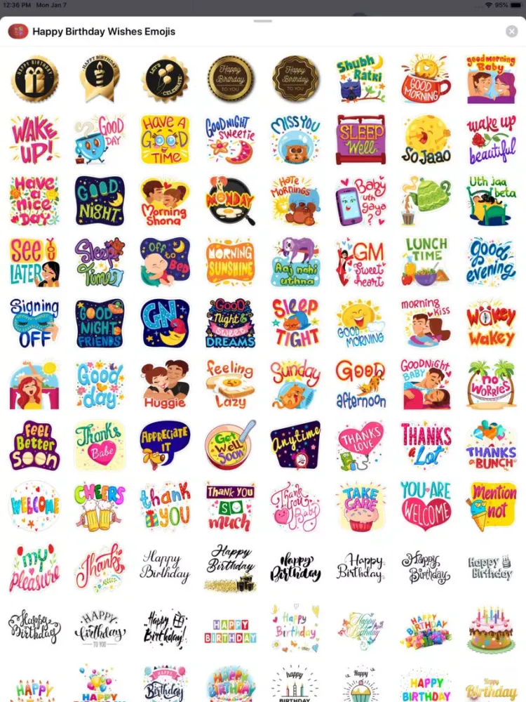 Zrzuty ekranu Happy Birthday Wishes Emojis iPad 