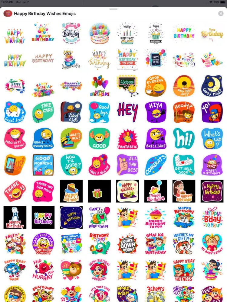 Zrzuty ekranu Happy Birthday Wishes Emojis iPad 