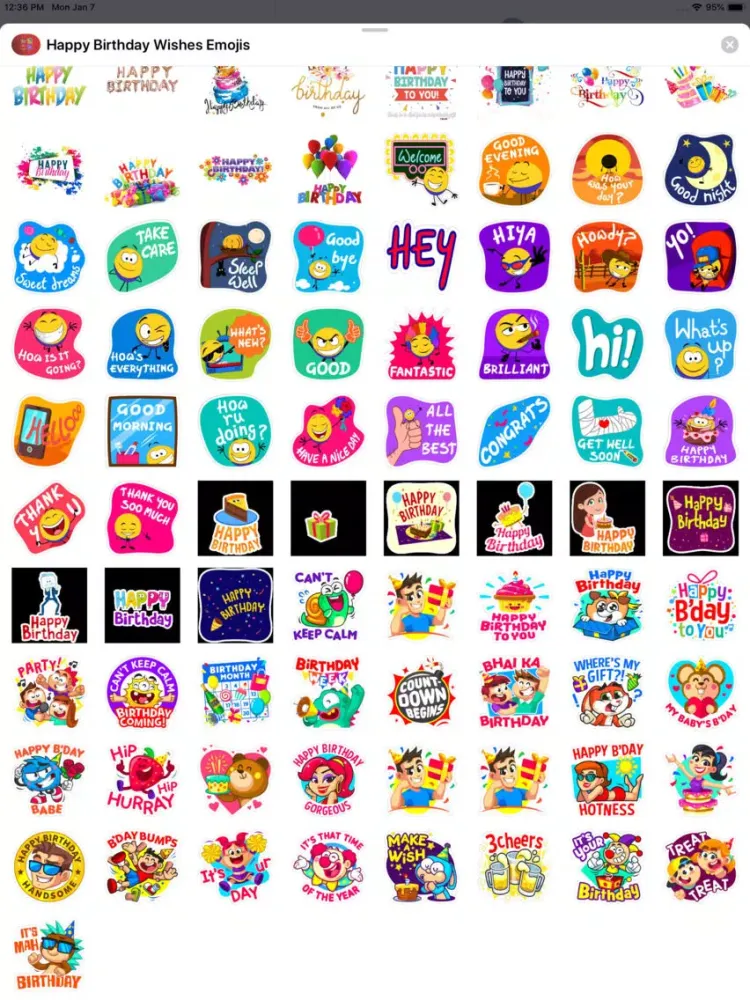 Zrzuty ekranu Happy Birthday Wishes Emojis iPad 