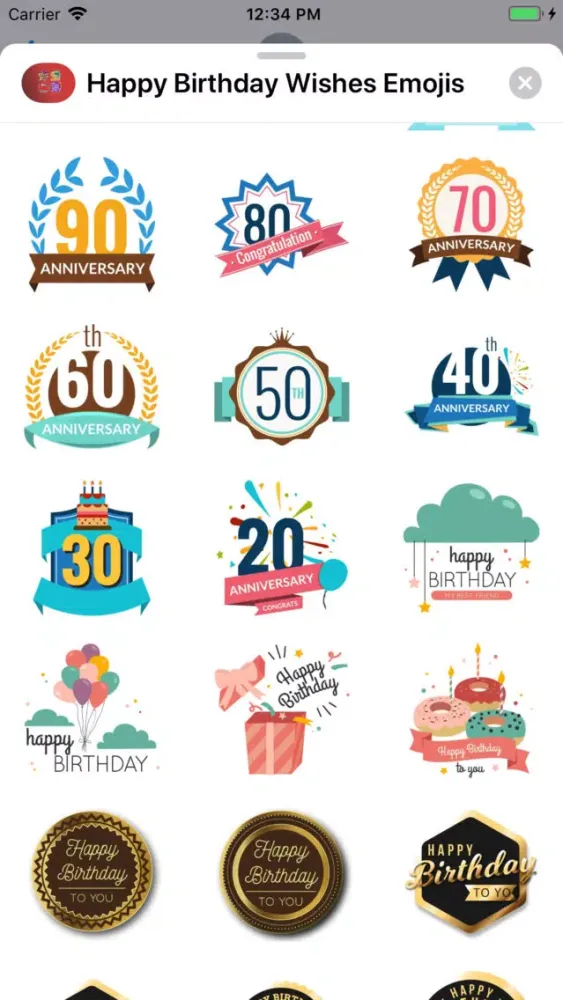 Zrzuty ekranu Happy Birthday Wishes Emojis