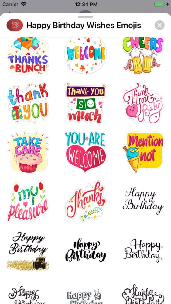 Zrzuty ekranu Happy Birthday Wishes Emojis