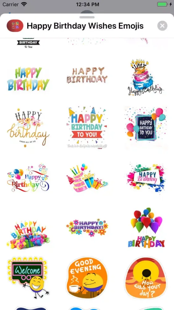 Zrzuty ekranu Happy Birthday Wishes Emojis