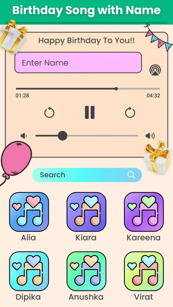 Capturas de tela do Birthday Video Maker