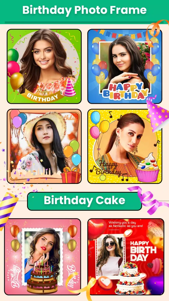 Capturas de tela do Birthday Video Maker