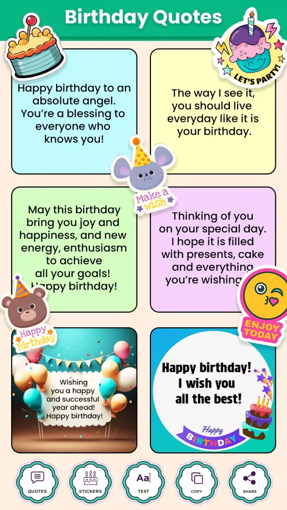 Capturas de tela do Birthday Video Maker
