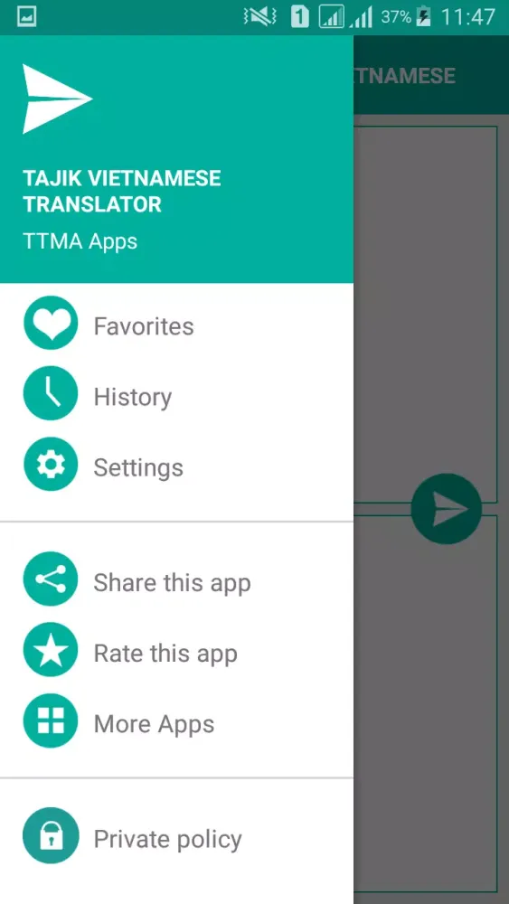 Tajik Vietnamese Translator স্ক্রিনশট