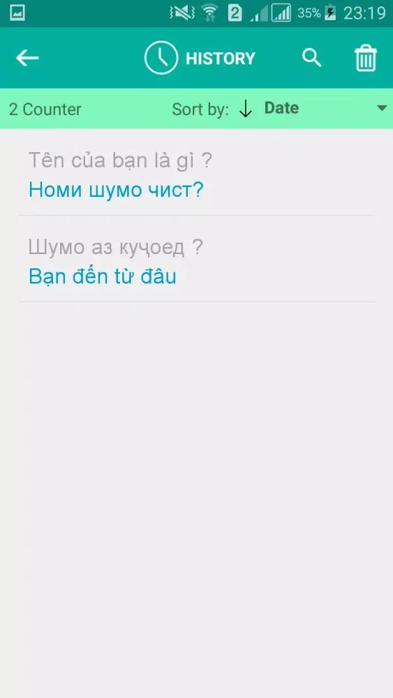 Tajik Vietnamese Translator স্ক্রিনশট