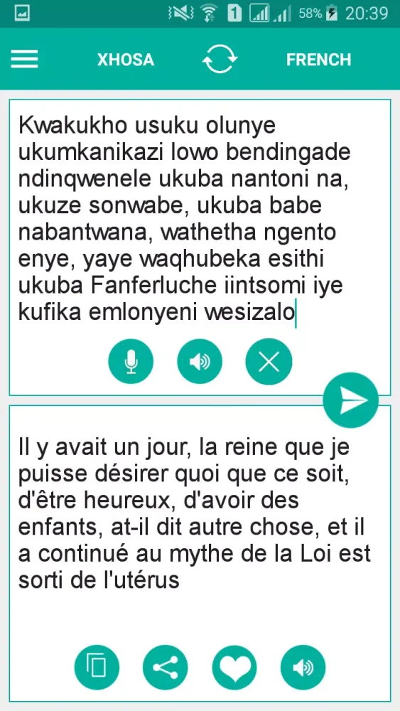 Xhosa French Translator স্ক্রিনশট
