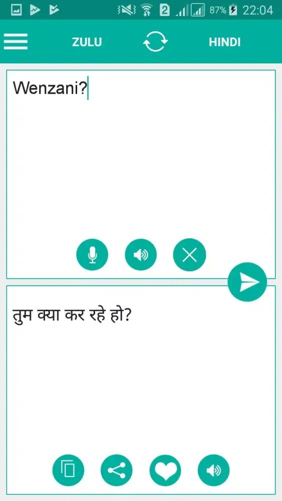 Zulu Hindi Translator Screenshots