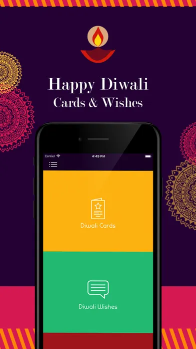 ภาพหน้าจอของ Happy Diwali Cards & Wishes