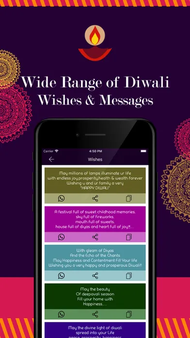ภาพหน้าจอของ Happy Diwali Cards & Wishes