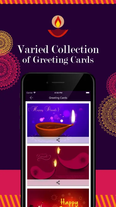 ภาพหน้าจอของ Happy Diwali Cards & Wishes