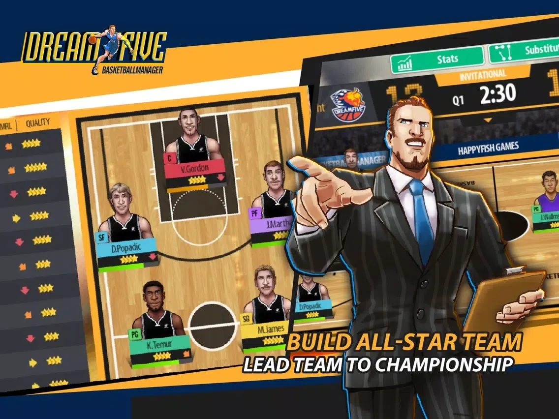 Dream Five - Basketball Manager iPad 应用截图