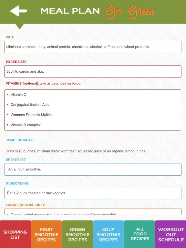 Tangkapan skrin Detox Diet: Fit Girl iPad 