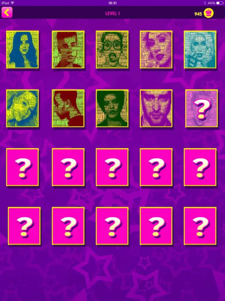Guess that singer iPad  Screenshots